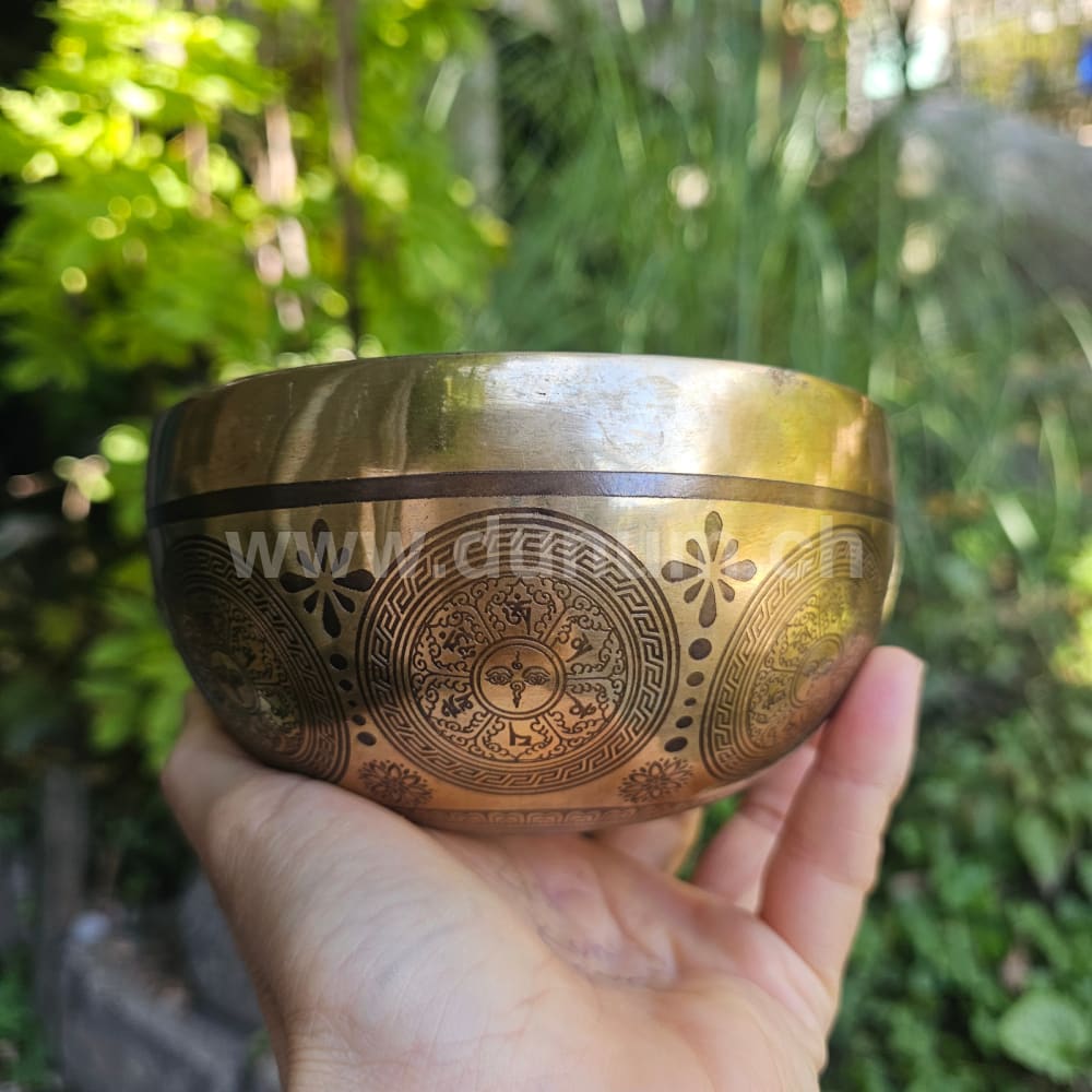 Tibetische Klangschale - Kharaccheri ø 14 cm | F | Herz Chakra