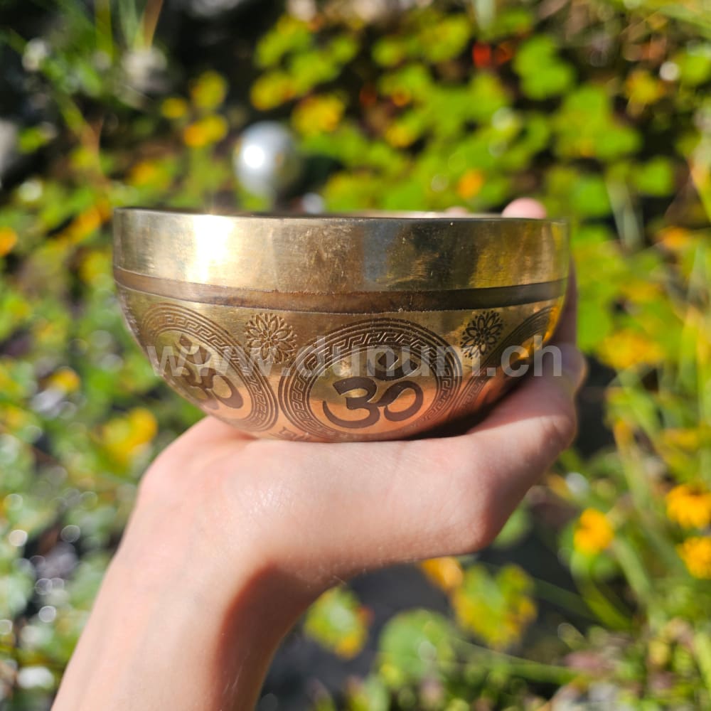 Tibetische Klangschale - ø 10,5 cm | C# | Om