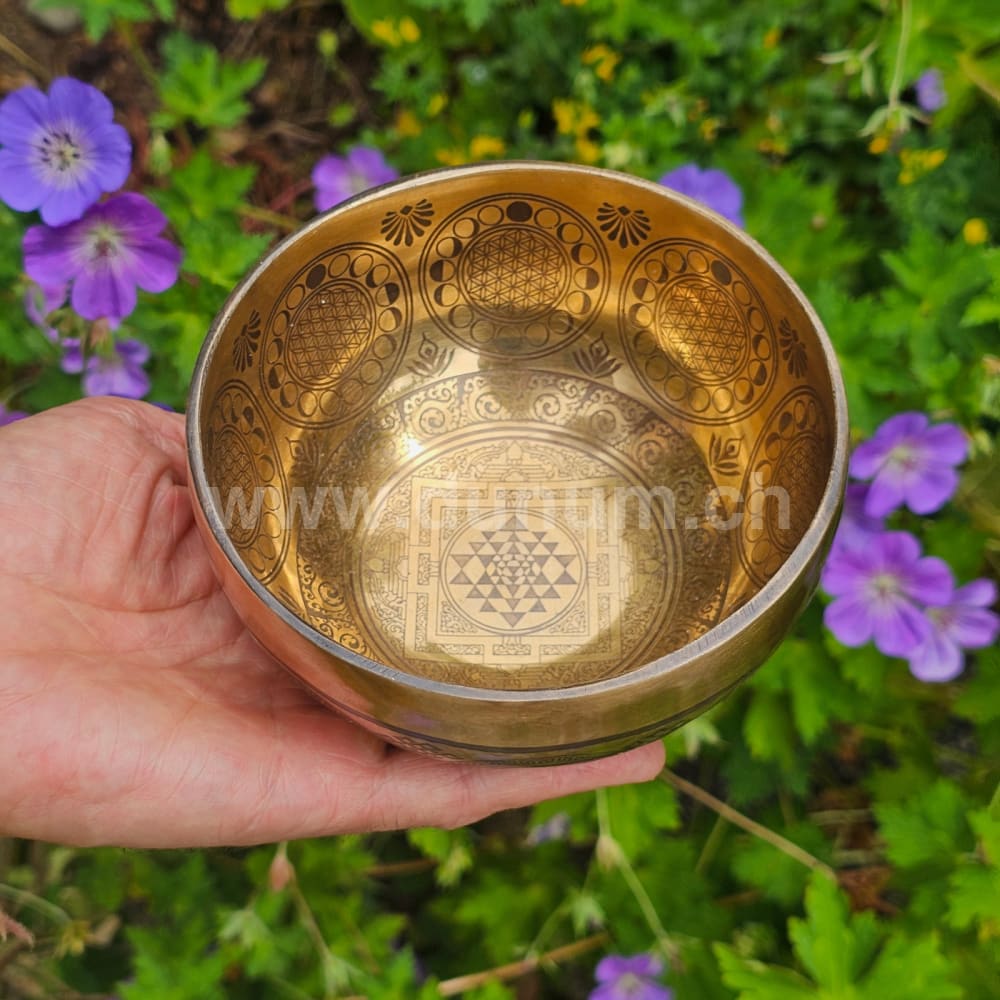 Tibetische Klangschale - Sri Yantra ø 12 cm | Bb