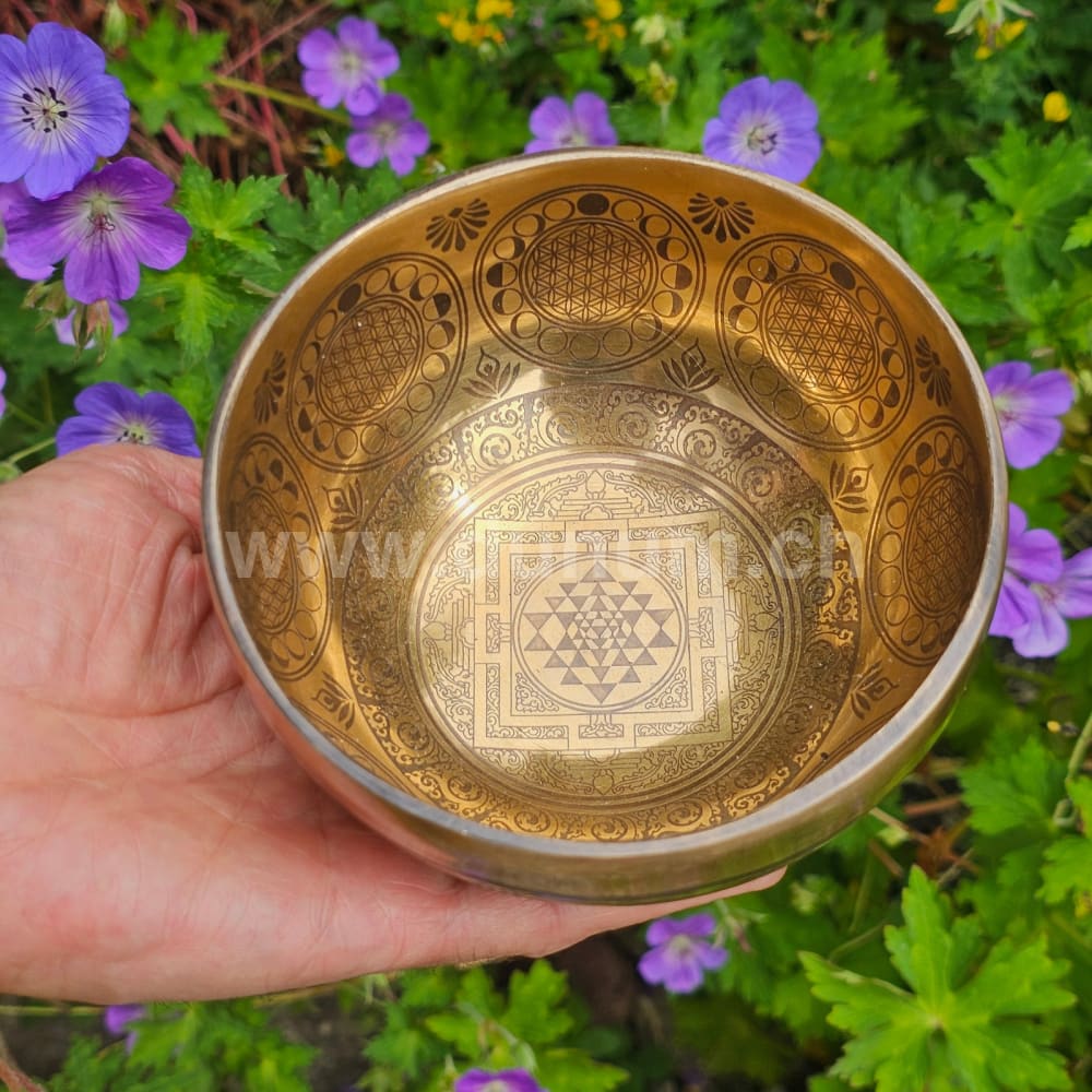 Tibetische Klangschale - Sri Yantra ø 12 cm | Bb