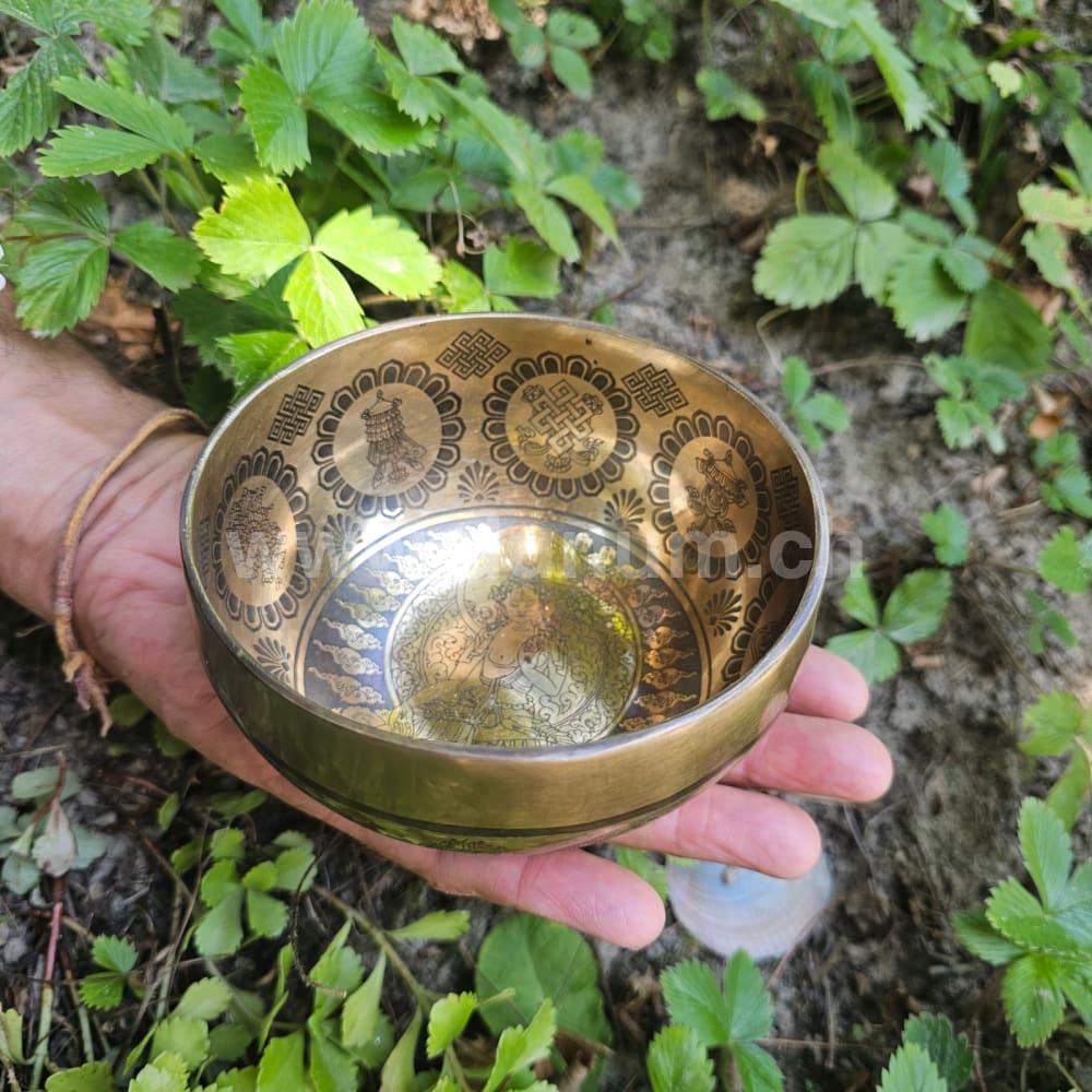 Tibetische Klangschale - Weisse Tara ø 12 cm