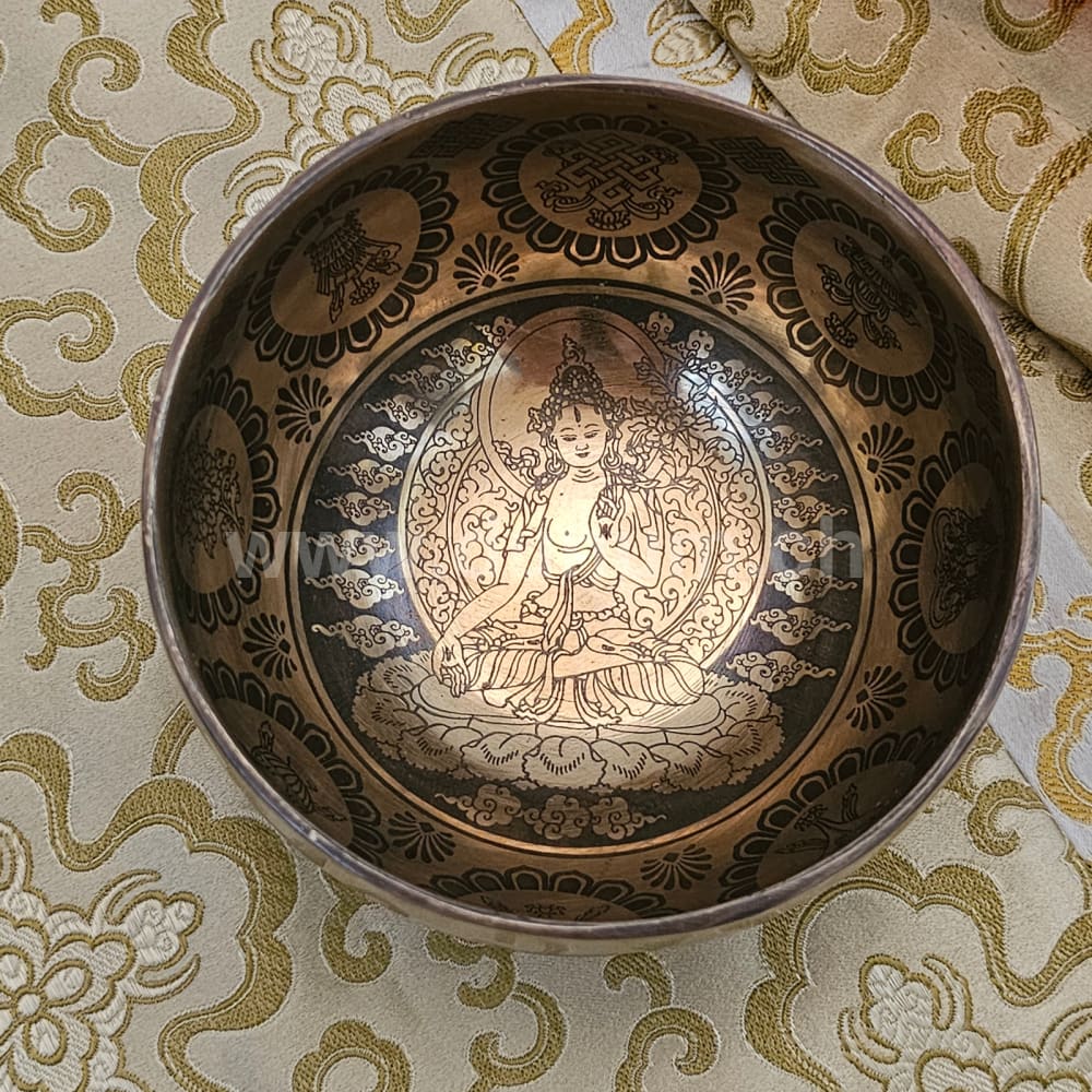 Tibetische Klangschale - Weisse Tara ø 12 cm