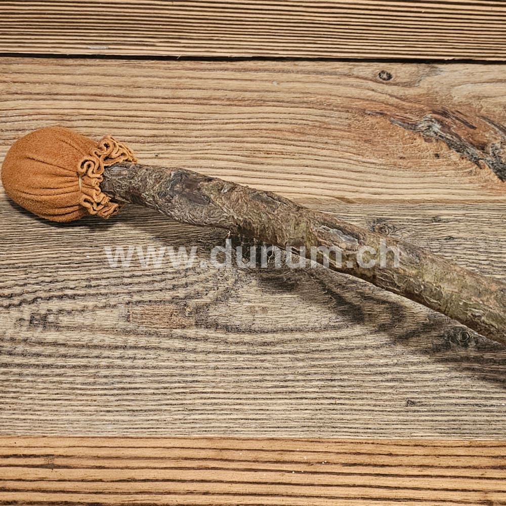 Trommelstock Leder/Wurzelstock