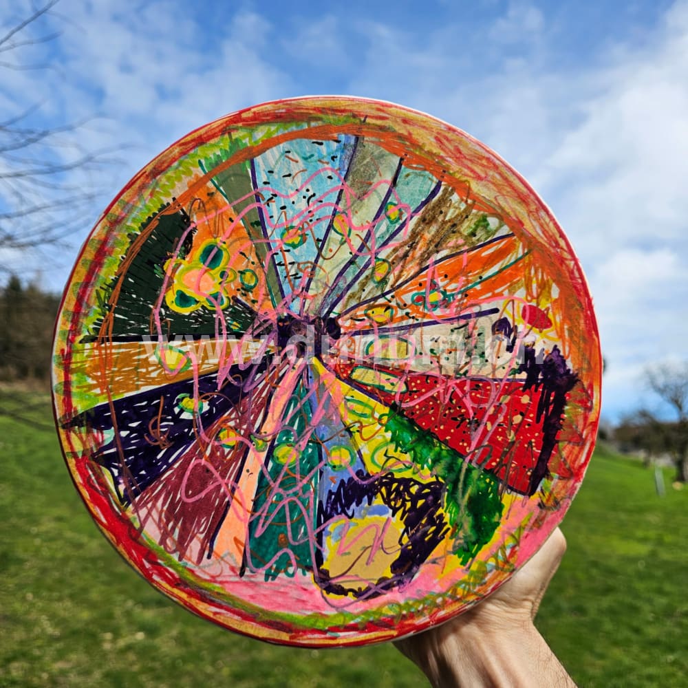 Vegane Buffalo Drum ø 25 cm mit Schlägel - Kosmos | Schamanentrommel | Perkussion & Trommel | Dunum.ch