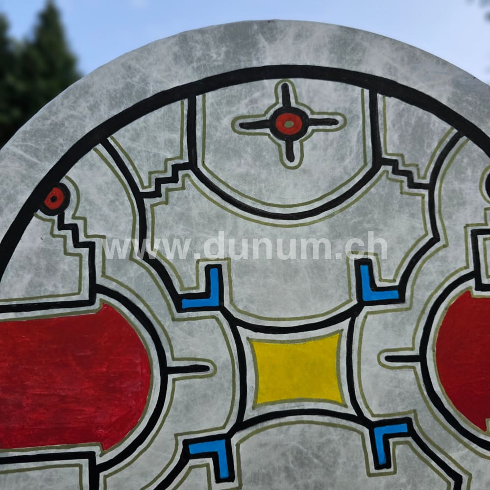 Vegane Buffalo Drum ø 40 cm mit Schlägel - Shipibo | Schamanentrommel | Perkussion & Trommel | Dunum.ch