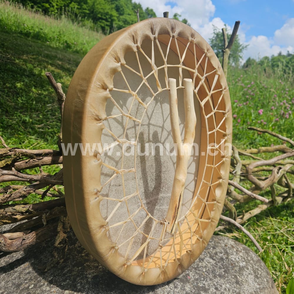 Vollmond Schamanentrommel oval - Rentier | Linde - spannbar