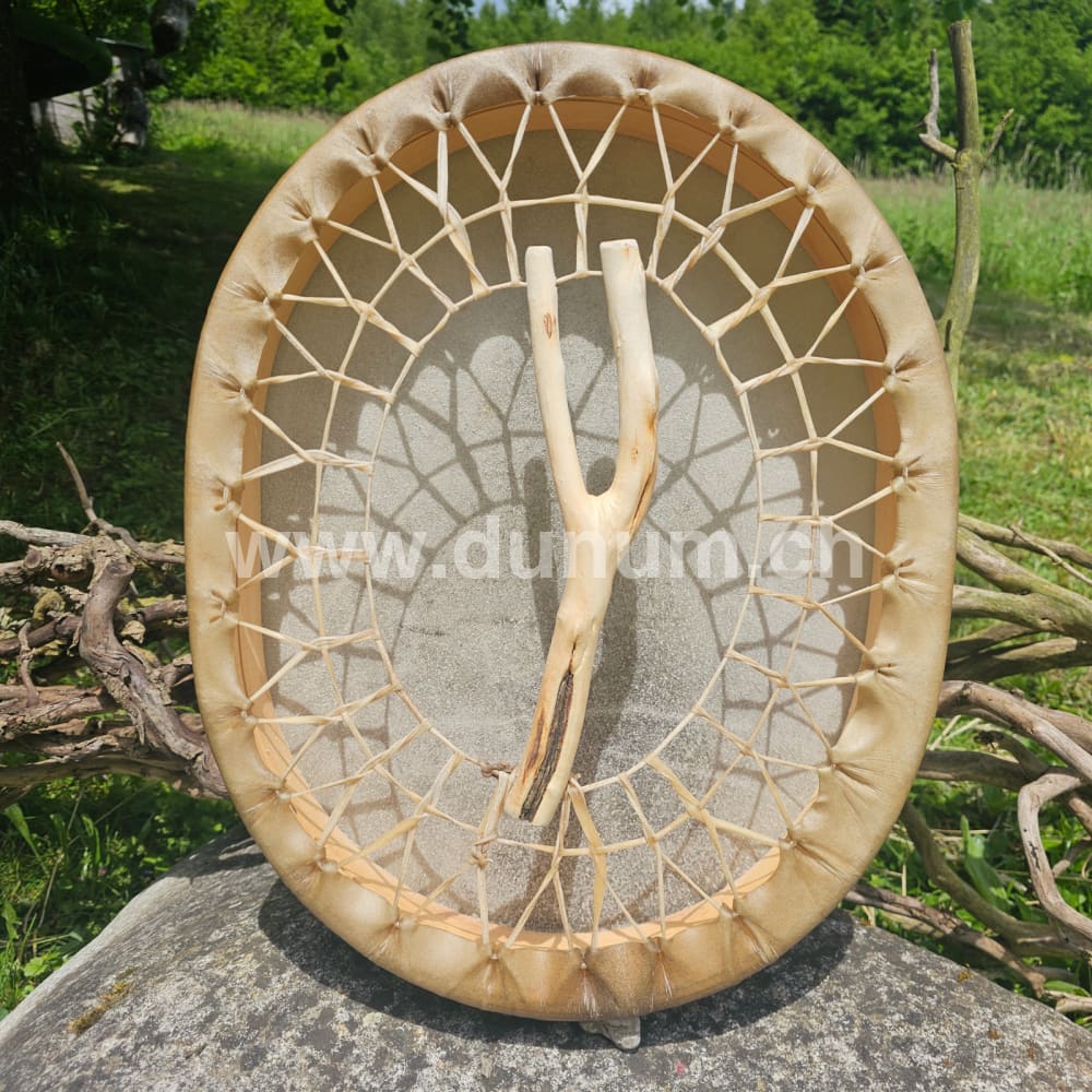 Vollmond Schamanentrommel oval - Rentier | Linde - spannbar