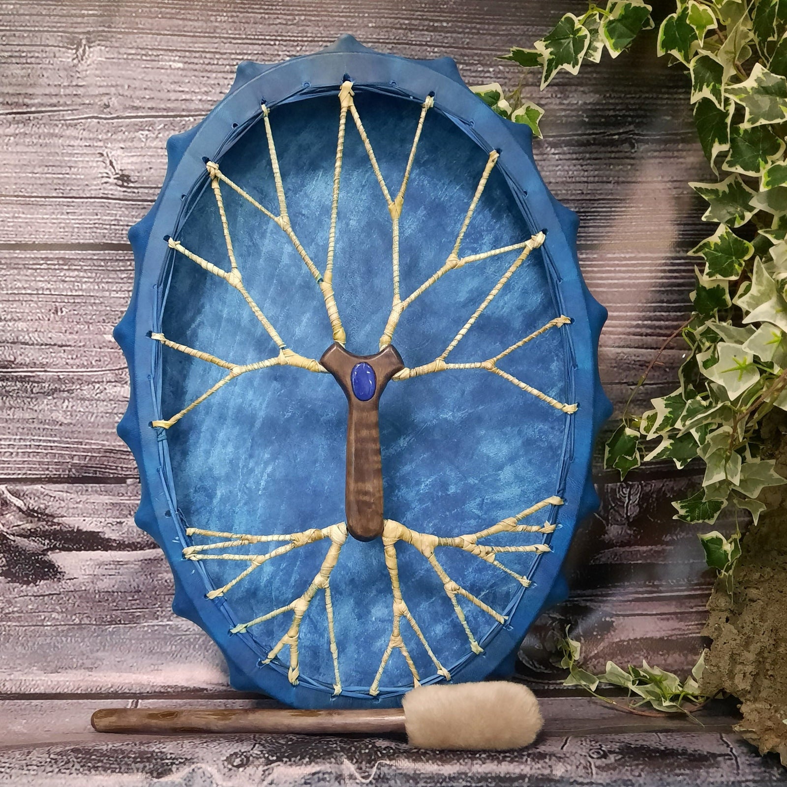 Schamanentrommel Oval Blau - Ziege | Schamanentrommel | Perkussion & Trommel | Dunum.ch