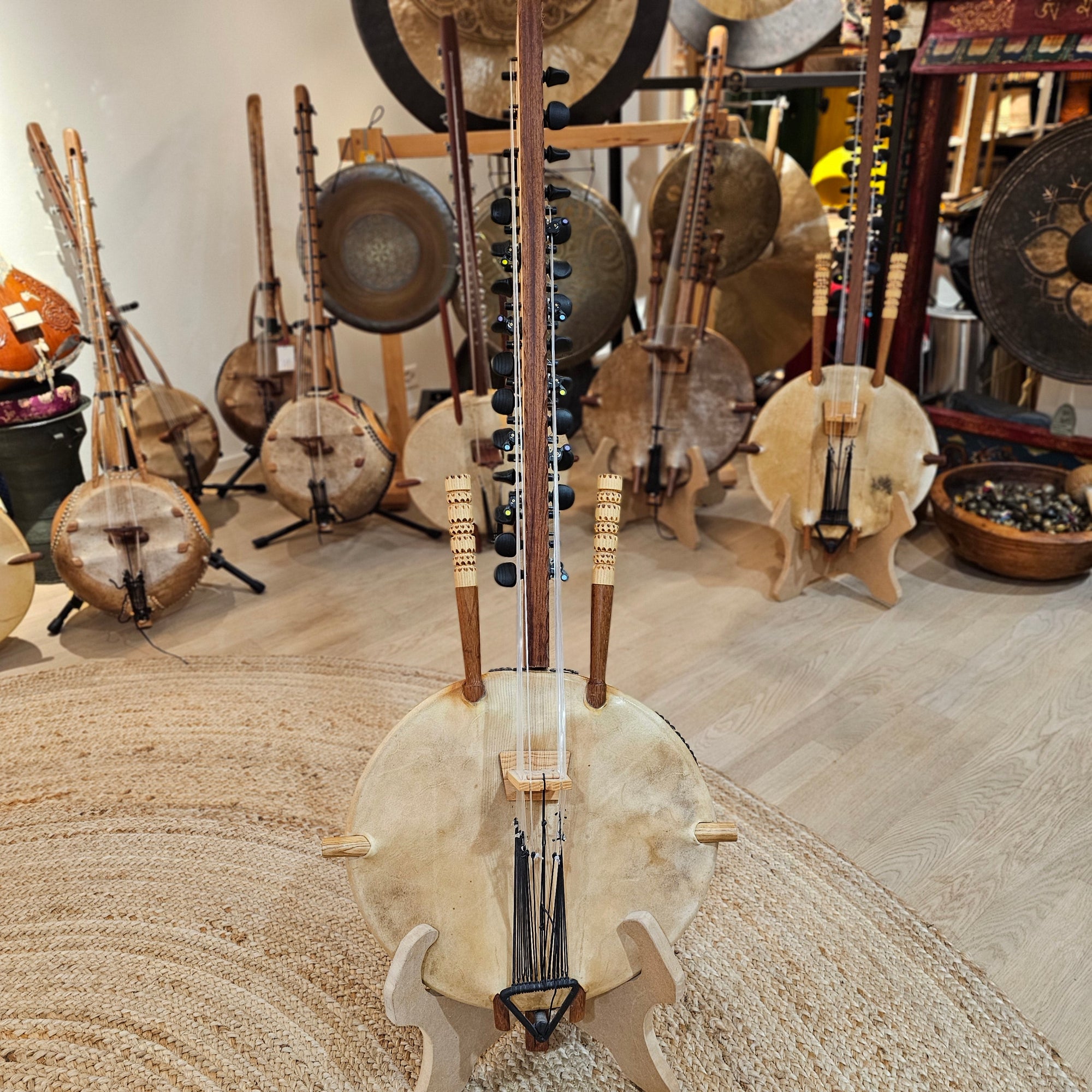 Profi Kora - mit Halbtönen - Mandingue Stimmung | Saiteninstrumente | Kora N'Goni | Dunum.ch