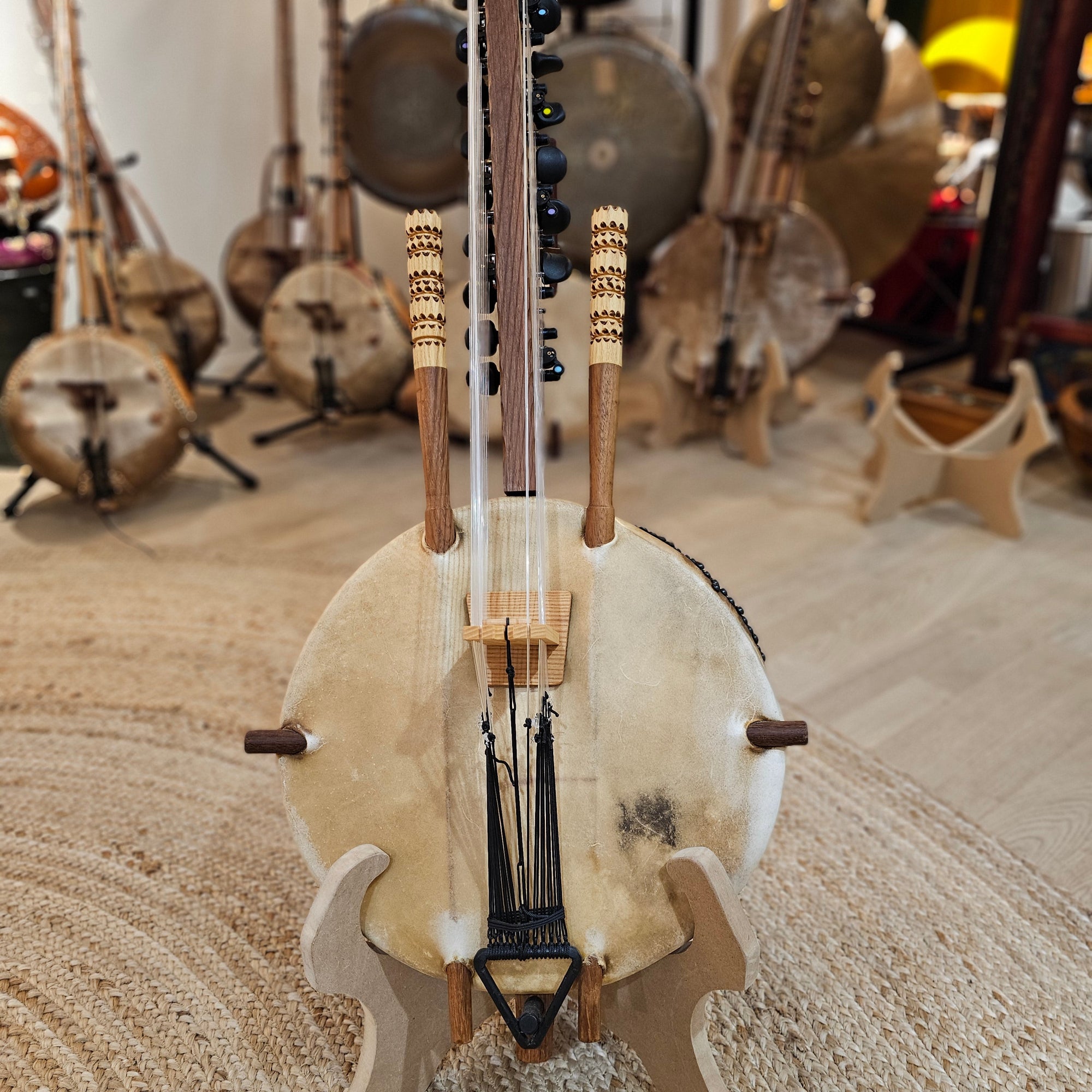 Profi Kora - mit Halbtönen - Mandingue Stimmung | Saiteninstrumente | Kora N'Goni | Dunum.ch
