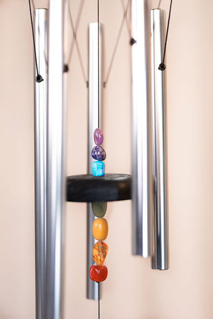 Chakra Meditation Chime 25" - Silber | Koshi, Glocken & Gong | Windspiele | Dunum.ch