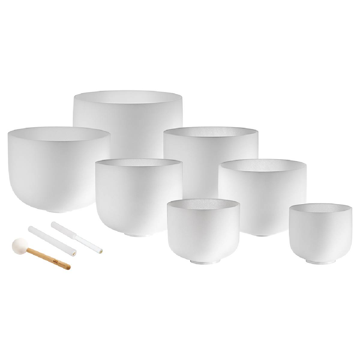 Kristallklangschalen Chakra Set - C D E F G A B ø 20-35 cm | Klangschalen &amp; Stimmgabeln | Dunum.ch