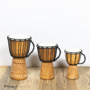 Kleine Djembé Ø 13-17 cm, H 20-30 cm | Perkussion | Djembé, Bongo und Darbuka | Dunum.ch