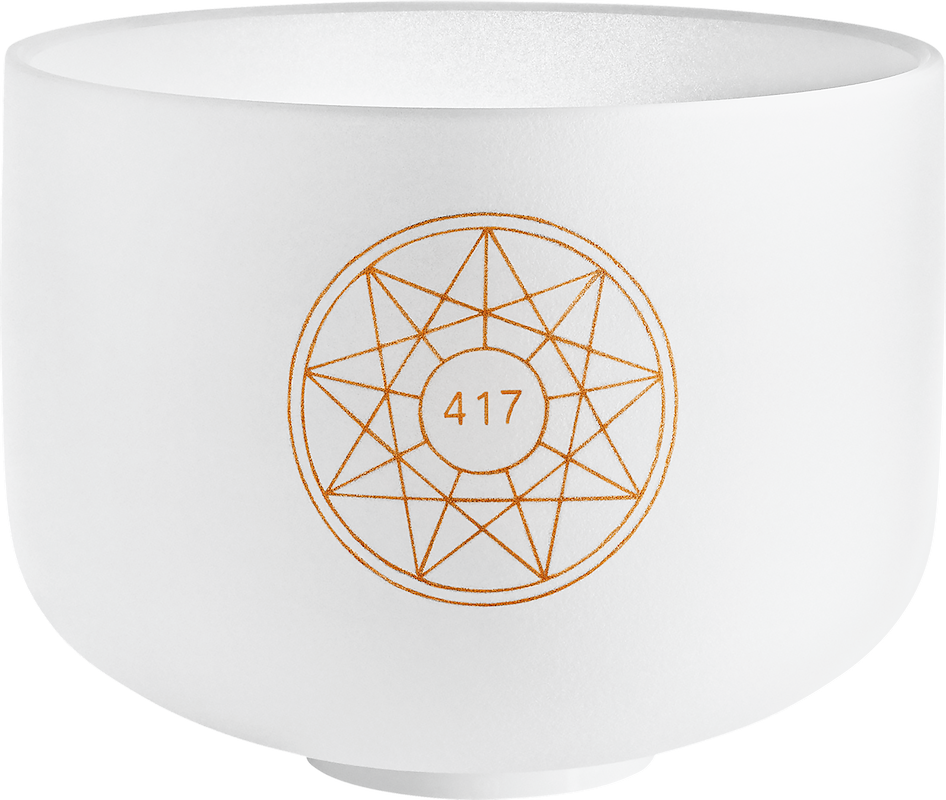 10" / 25cm Solfeggio Kristallklangschale - Re 417Hz / G#4 | Klangschalen & Stimmgabeln | Dunum.ch