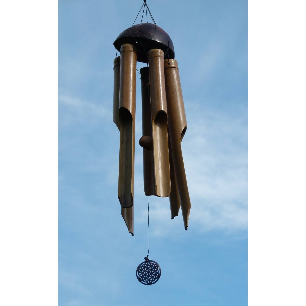 Bambus Windspiel m-Blume des Lebens | Koshi, Glocken &amp; Gong | Windspiele | Dunum.ch