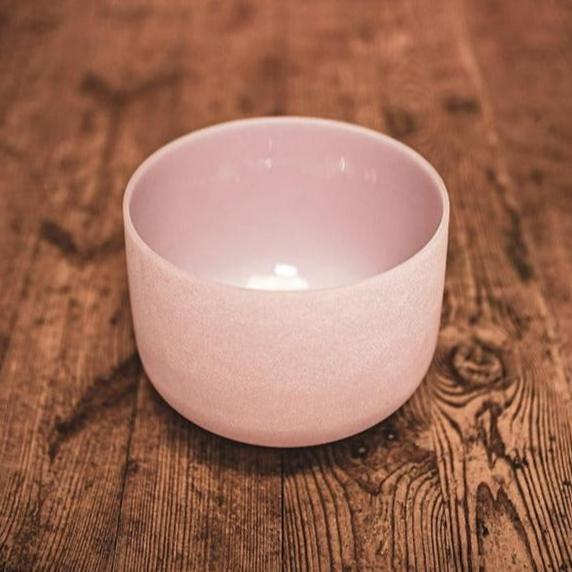 Rosenquartz Kristallklangschale ø 25.5 cm - F - Herz Chakra | Klangschalen &amp; Stimmgabeln | Dunum.ch