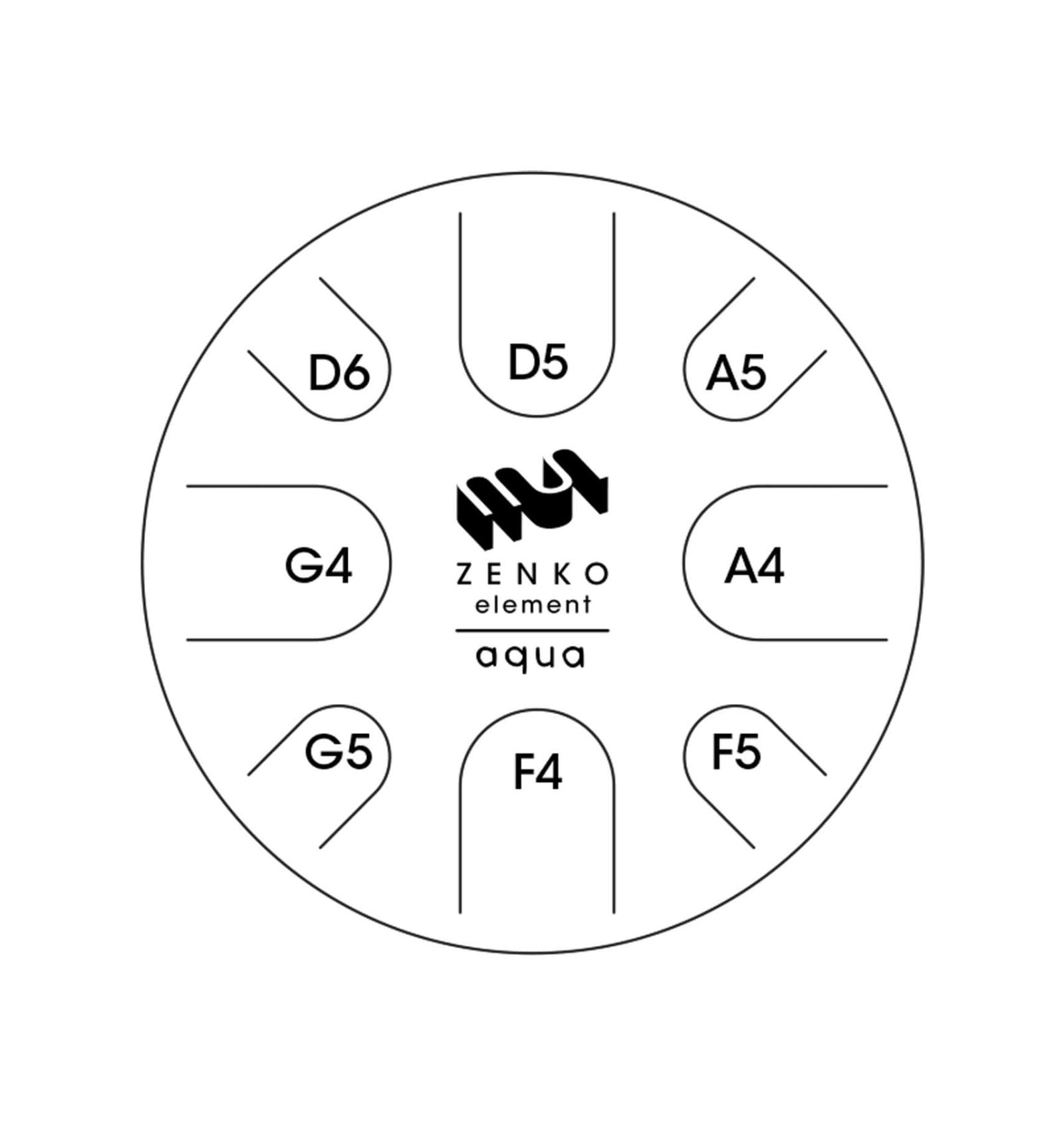 Set Element Wasser/Aqua in 432 Hz | Handpan | Zenko | Dunum.ch